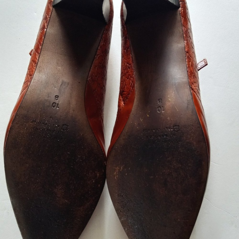 Amalfi By Rangoni All Leather Stappy Heel Size 10B - Picture 5 of 8